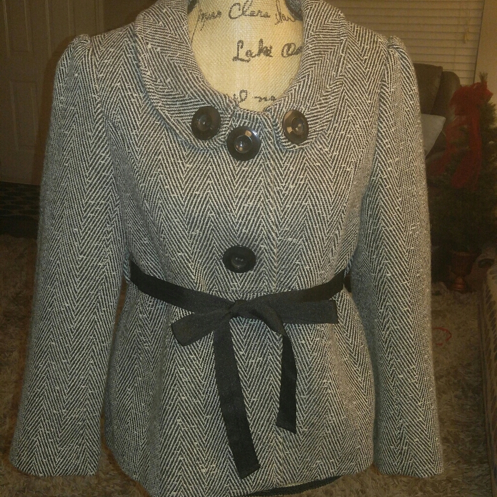 Black and white coat